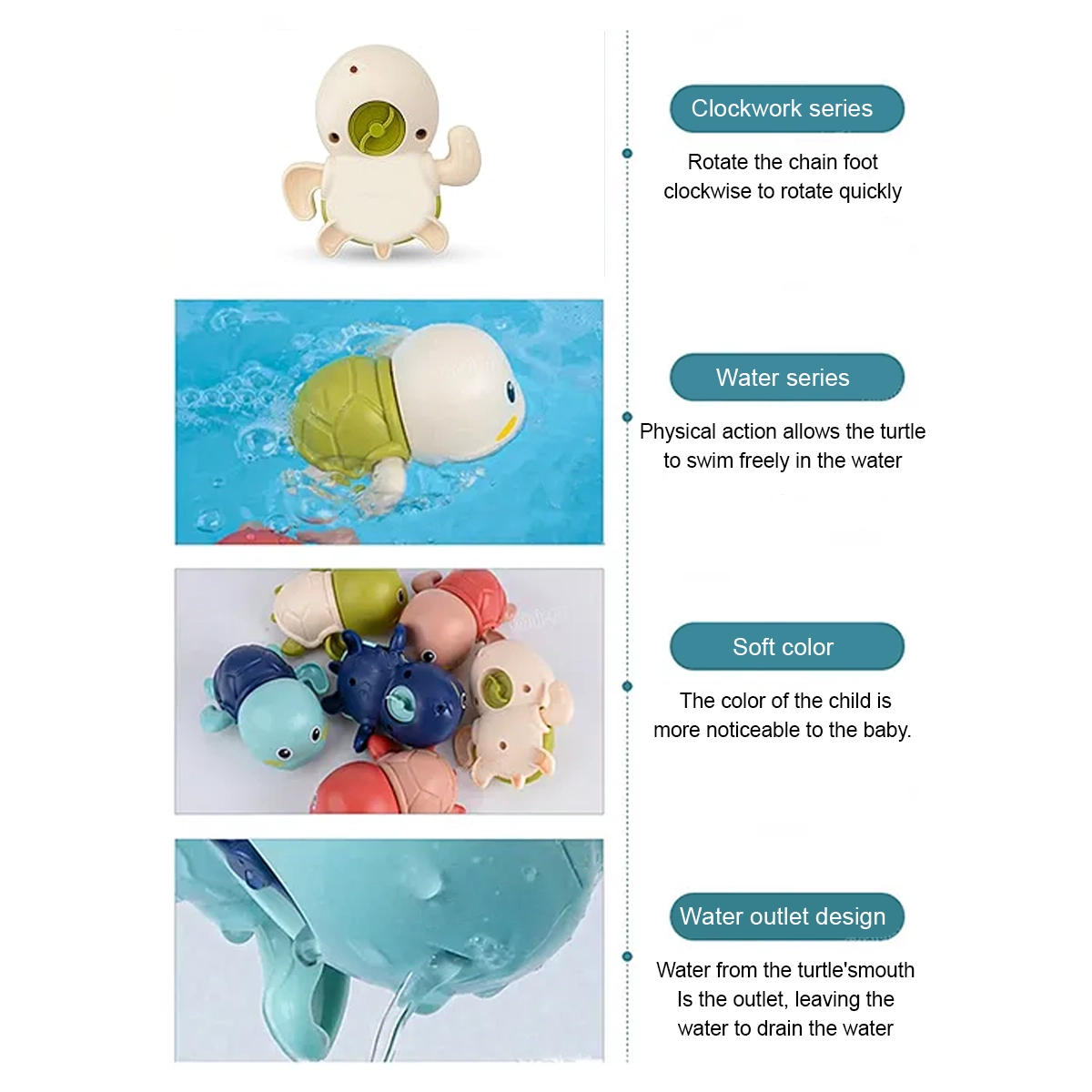 Turtle Splash – Wind-Up Bath Toy 🌊