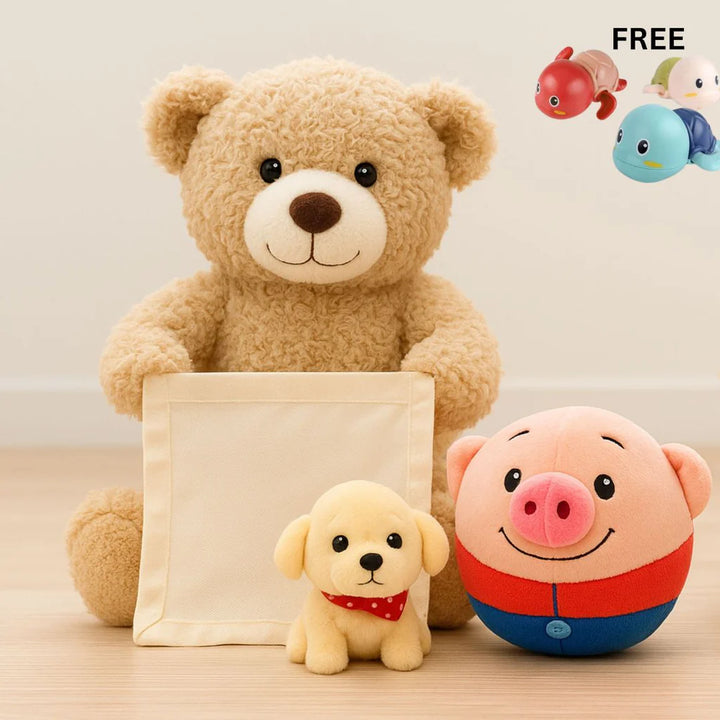 BUY 3 GET 1 FREE Combo: Joyful Jogs Pup + Dancing & Singing Piglet + Playtime Bear (Rechargable) [Swim pet (Free)]
